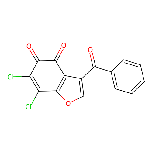 3-Benzoyl-6,7-dichloro-1-benzofuran-4,5-dione structure