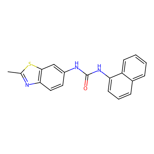 N-(2-methyl-1,3-benzothiazol-6-yl)-N'-(1-naphthyl)urea structure