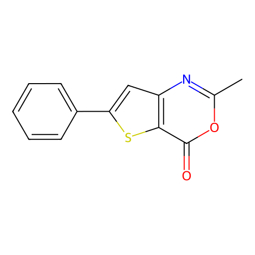 2-Methyl-6-phenylthieno[3,2-d][1,3]oxazin-4-one structure