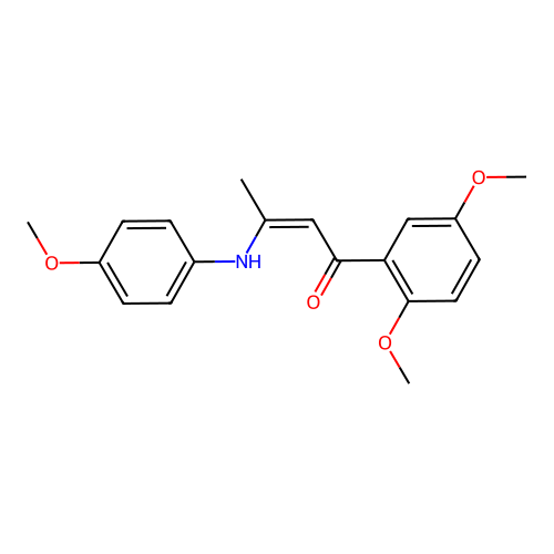 1-(2,5-Dimethoxyphenyl)-3-(4-methoxyanilino)but-2-en-1-one structure
