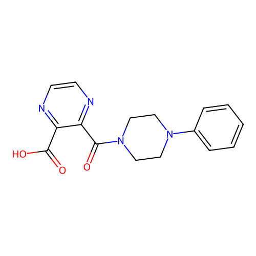 3-(4-phenylpiperazine-1-carbonyl)pyrazine-2-carboxylic Acid structure