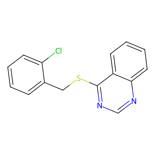 4-[(2-Chlorophenyl)methylsulfanyl]quinazoline structure