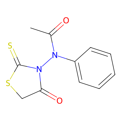 N-(4-Oxo-2-thioxo-3-thiazolidinyl)acetanilide structure