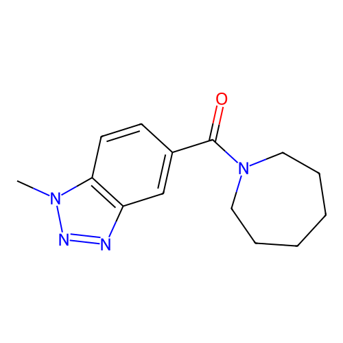 Azepan-1-yl-(1-methyl-1H-benzotriazol-5-yl)-methanone structure