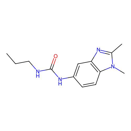 1-(1,2-Dimethylbenzimidazol-5-yl)-3-propylurea structure