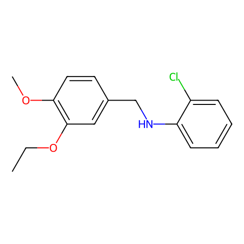 2-chloro-N-(3-ethoxy-4-methoxybenzyl)aniline structure