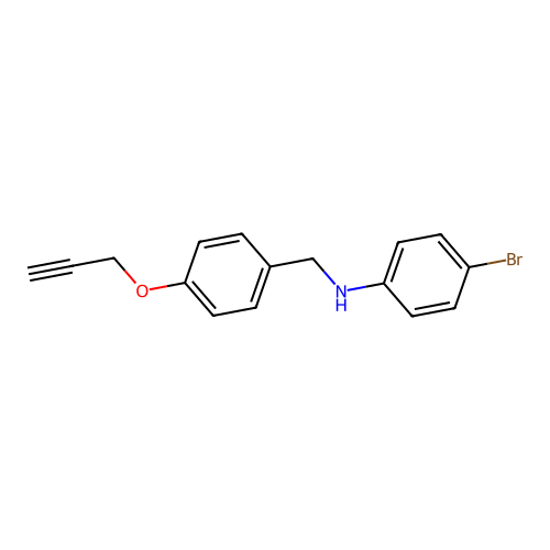4-bromo-N-[(4-prop-2-ynoxyphenyl)methyl]aniline structure