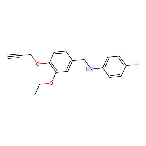 N-[3-ethoxy-4-(2-propynyloxy)benzyl]-N-(4-fluorophenyl)amine structure