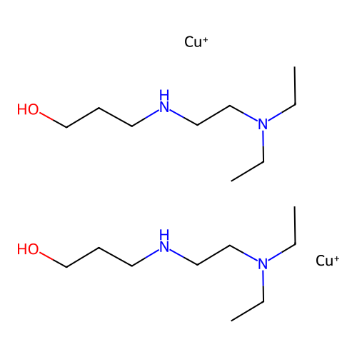 Bis(copper(1+));bis(3-[2-(diethylamino)ethylamino]propan-1-ol) structure