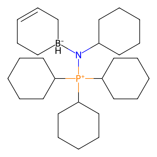 [1-Boranuidacyclohex-4-en-1-yl(cyclohexyl)amino]-tricyclohexylphosphanium structure