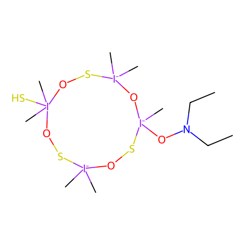 Ethanamine, N-ethyl-N-((2,4,4,6,6,8,8-heptamethylcyclotetrasiloxan-2-yl)oxy)- structure
