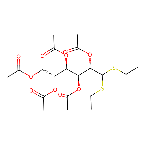 D-Mannose, diethyl dithioacetal, 2,3,4,5,6-pentaacetate structure
