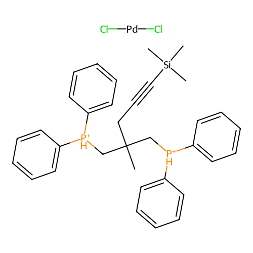 Chemical Compound (C34H40Cl2P2PdSi+2) structure