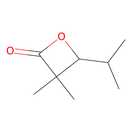 Valeric acid, 3-hydroxy-2,2,4-trimethyl, beta-lactone structure