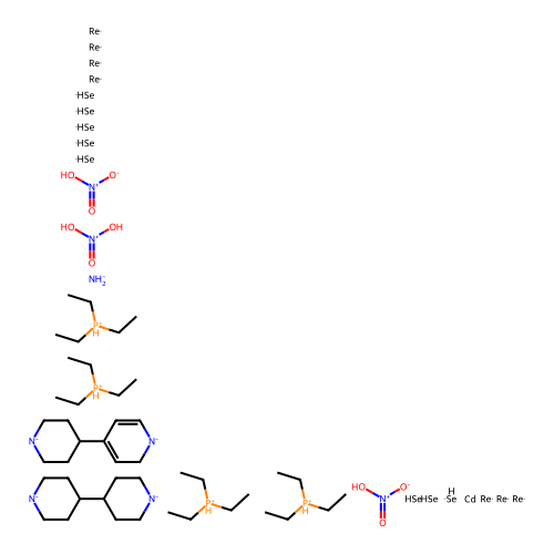 Chemical Compound (C44H110CdN8O9P4Re7Se8) structure