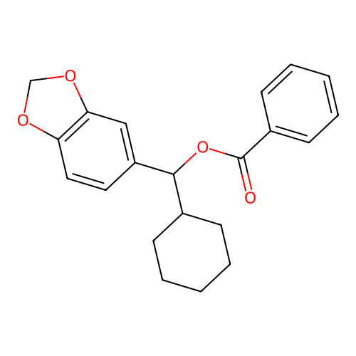 [1,3-Benzodioxol-5-yl(cyclohexyl)methyl] benzoate structure