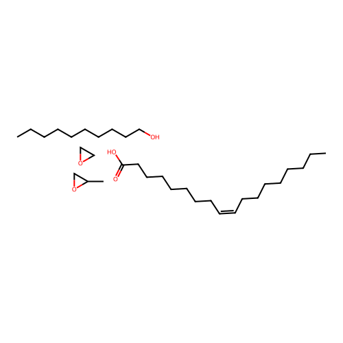 decan-1-ol;2-methyloxirane;(Z)-octadec-9-enoic acid;oxirane structure