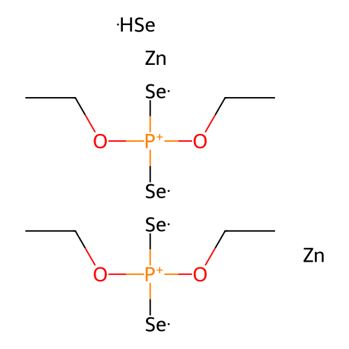 Chemical Compound (C8H21O4P2Se5Zn2+2) structure