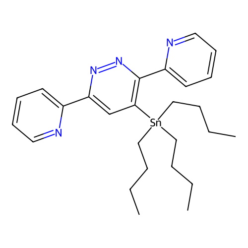Tributyl-(3,6-dipyridin-2-ylpyridazin-4-yl)stannane structure