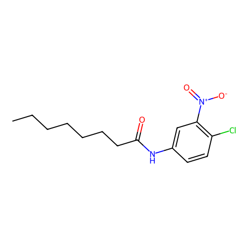 N-(4-chloro-3-nitrophenyl)octanamide structure