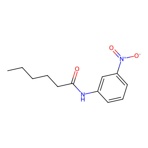N-(3-nitrophenyl)hexanamide structure