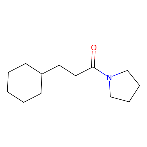 3-Cyclohexyl-1-(pyrrolidin-1-yl)propan-1-one structure