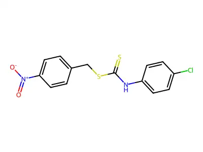 Carbanilic acid, p-chlorodithio-, p-nitrobenzyl ester structure