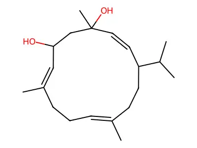 12-Isopropyl-1,5,9-trimethyl-4,8,13-cyclotetradecatriene-1,3-diol structure