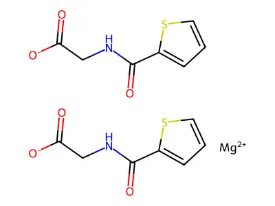 Magnesium, bis(N-(2-thienylcarbonyl)glycinato-O,O(sup N))-, (T-4)- structure