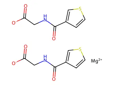 Magnesium, bis(N-(3-thienylcarbonyl)glycinato-O,O(sup N))-, (T-4)- structure