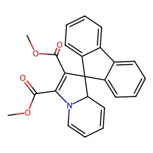 dimethyl spiro[8aH-indolizine-1,9'-fluorene]-2,3-dicarboxylate structure