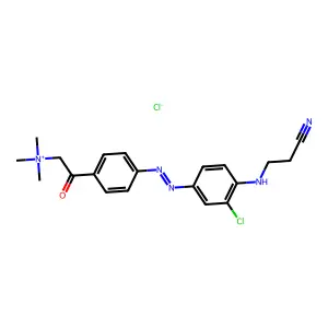 [4-[[3-CHLORO-4-[(2-CYANOETHYL)AMINO]PHENYL]AZO]PHENACYL]TRIMETHYLAMMONIUM CHLORIDE structure