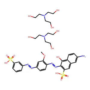 2-Naphthalenesulfonic acid, 7-amino-4-hydroxy-3-[[2-methoxy-4-[(3-sulfophenyl)azo]phenyl]azo]-, compd. with 2,2',2''-nitrilotris[ethanol] (1:2) structure