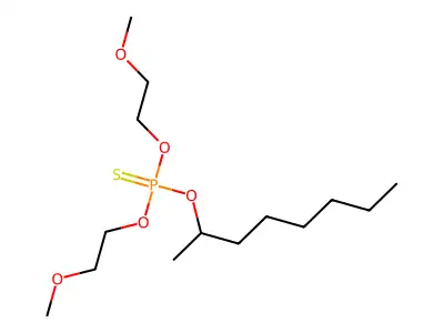 O,O-Bis(2-methoxyethyl) O-octan-2-yl phosphorothioate structure