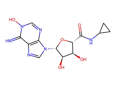 Adenosine-5'-(N-cyclopropyl)carboxamide N'-oxide structure
