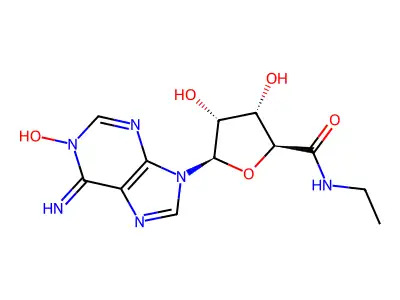 Adenosine-5'-(N-ethyl)carboxamide N'-oxide structure