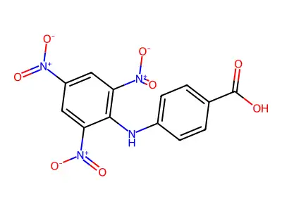 4-(2,4,6-Trinitrophenylamino)benzoic acid structure