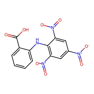 2-(2,4,6-Trinitroanilino)benzoic acid structure