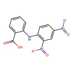 2-(2,4-Dinitroanilino)benzoic acid structure