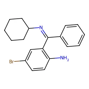 4-bromo-2-[(E)-(cyclohexylimino)(phenyl)methyl]aniline structure