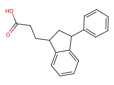 1-Indanpropionic acid, 3-phenyl- structure