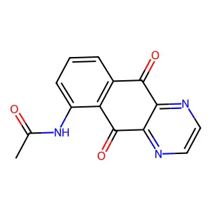 N-(5,10-二氧代苯并[g]喹喔啉-6-基)乙酰胺 structure