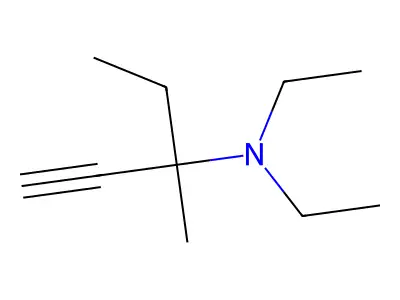 2-Propynylamine, 1-methyl-N,N,1-triethyl- structure