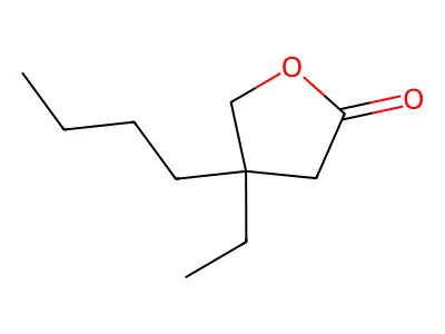 4-Butyl-4-ethyldihydro-2(3H)-furanone structure