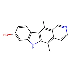 6H-Pyrido(4,3-b)carbazol-8-ol, 5,11-dimethyl- structure
