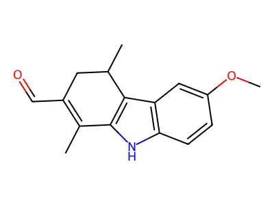 4,9-Dihydro-6-methoxy-1,4-dimethyl-3H-carbazole-2-carbaldehyde structure