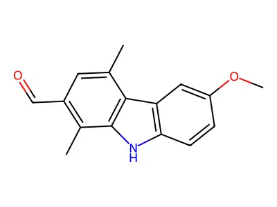6-Methoxy-1,4-dimethyl-9H-carbazole-2-carbaldehyde structure