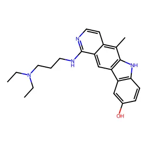 6H-Pyrido(4,3-b)carbazol-9-ol, 1-((3-(diethylamino)propyl)amino)-5-methyl- structure