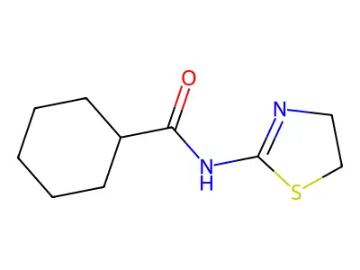 Cyclohexanecarboxamide, N-(4,5-dihydro-2-thiazolyl)- structure