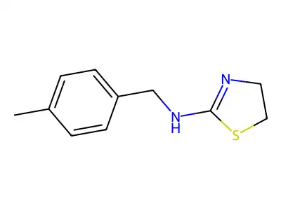 4,5-Dihydro-N-((4-methylphenyl)methyl)-2-thiazolamine structure
